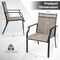 Costway Patio Chairs Set of 2 with All Weather Breathable Fabric High Backrest Blue/Coffee/Black